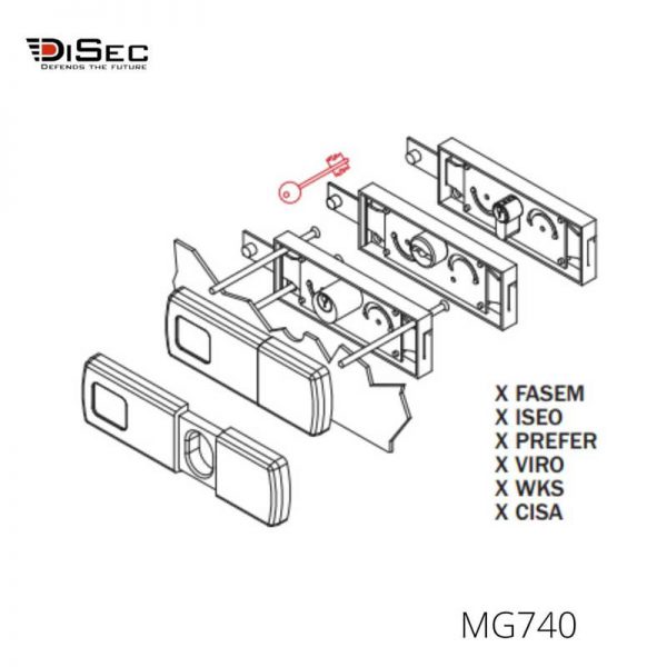 Escudo Protector Magnetico DISEC MG740 instalacion